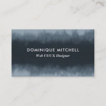 Modern Grey Watercolor Customisable Business Card