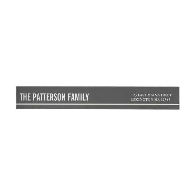 Modern Grey | White Contemporary Address Label (Individual)
