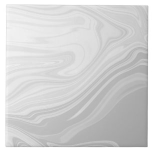 Modern Grey White Liquid Marble Fluid Art Ceramic Tile