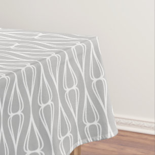 Modern Grey White Pattern  Tablecloth