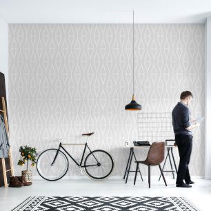 Modern Grey White Pattern Wallpaper