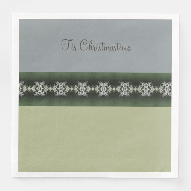 Modern Grey With Green Napkin (Front)