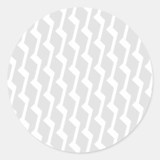 Modern Grey Zigzag Round Stickers