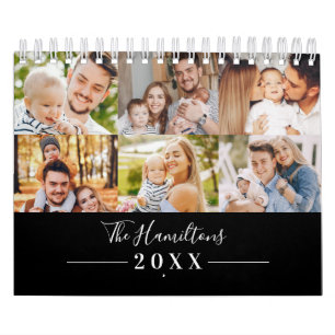 Modern Grid Collage Photo Family 2022 Calendar