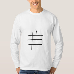 Modern Grid Design Long Sleeve for Stylish Comfort T-Shirt