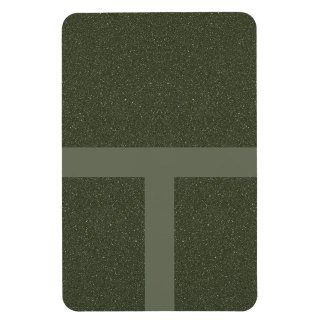 Modern Grid Moss Green Magnet – Customisable (Vertical)