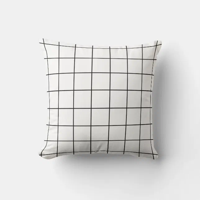 Modern Grid Pattern Pillow Zazzle