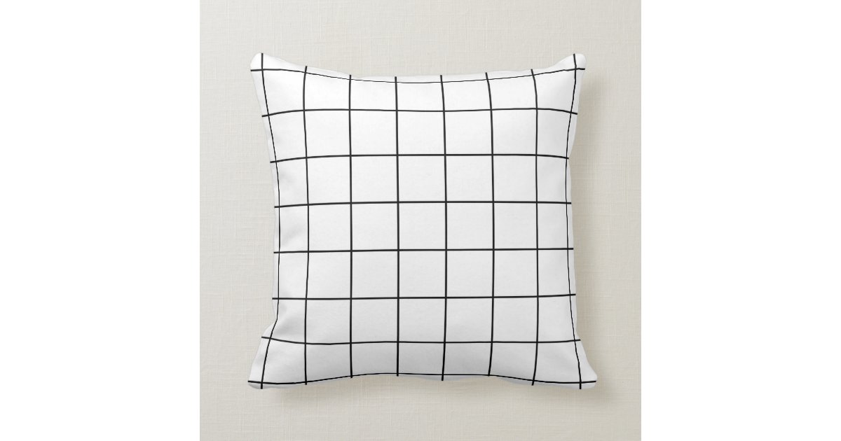 Modern Grid Pattern Pillow