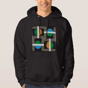"Modern Gridplay" Abstract Shapes Hoodie