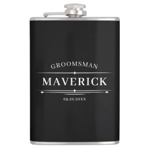Modern Groomsmen Gift Classic Wedding Favour Custo Hip Flask