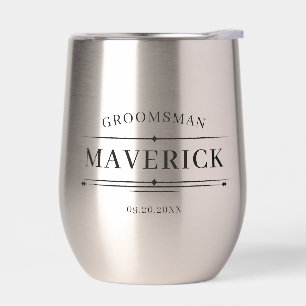 Modern Groomsmen Gift Vintage Elegant Best Man