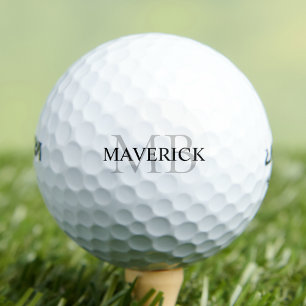 Modern Groomsmen Gifts Fathers Day Dad Initials Golf Balls
