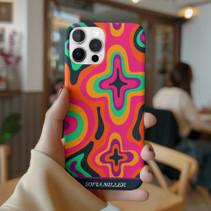 Modern Groovy Coloful Retro Rainbow Boho Abstract  iPhone 13 Case