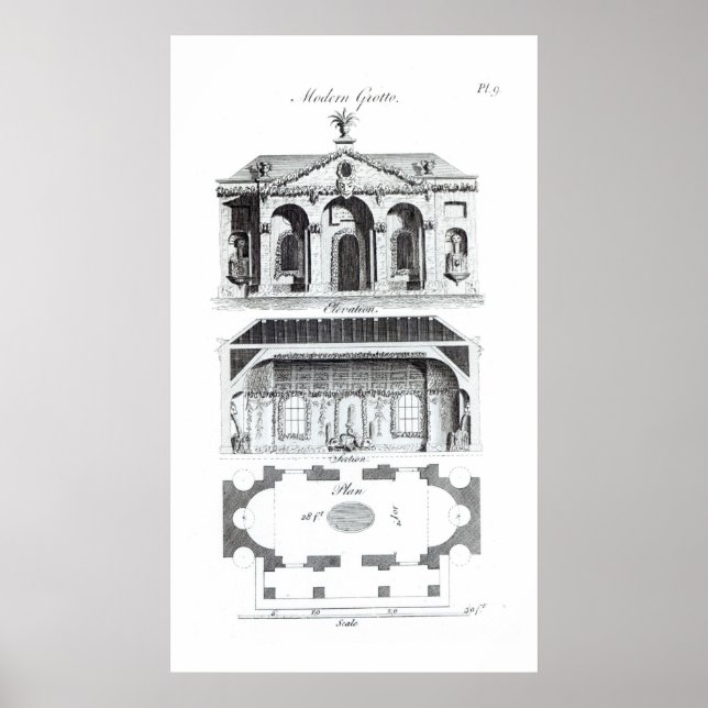 Modern Grotto, from 'Grotesque Architecture or Rur Poster (Front)