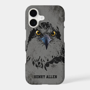 Modern Grunge Black Grey Osprey King of Birds