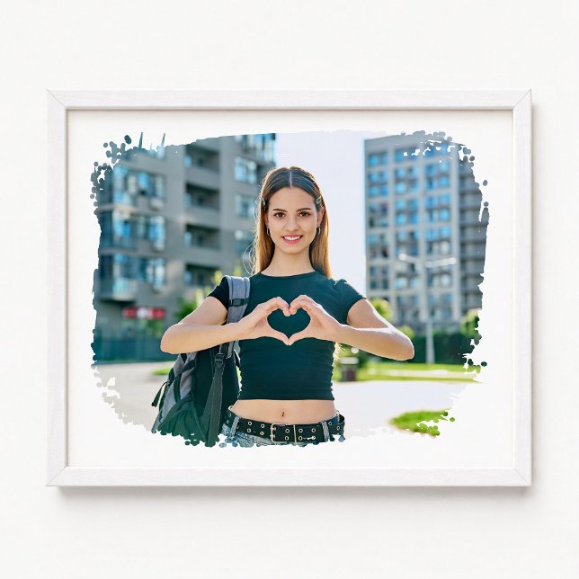 Modern Grunge Border Photo Poster (Modern Grunge Border Photo Poster)