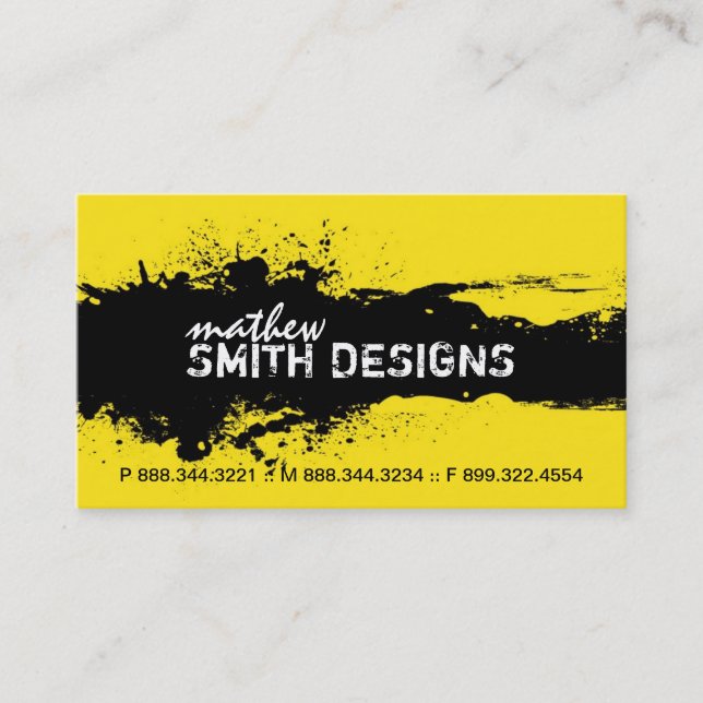 Modern Grunge Business Card (Front)
