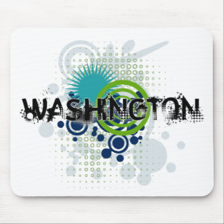 Modern Grunge Halftone Washington Mousepad