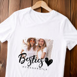 Modern Grunge Heart Best Friends BFF Photo Tri-Blend Shirt<br><div class="desc">Design is composed of fun and playful typography with sans serif and serif font. Add a custom photo.</div>