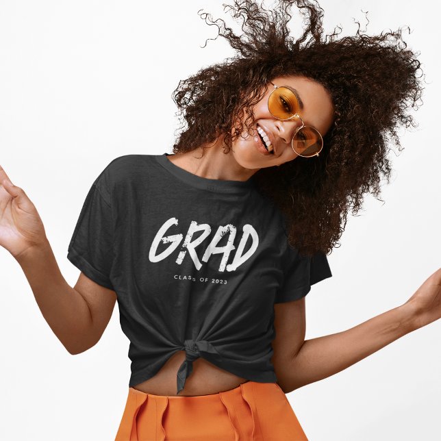 Modern Grunge Typo GRAD Class of 2024 T-Shirt (Creator Uploaded)