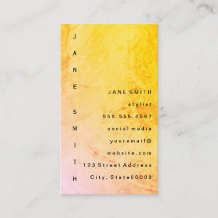 Modern Grunge with Vertical Text Business Card