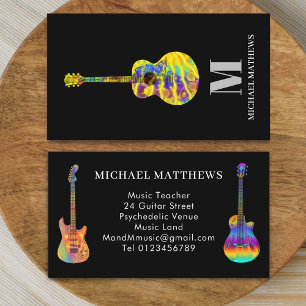 Modern Guitar Music Tutor Professional Musician  Business Card