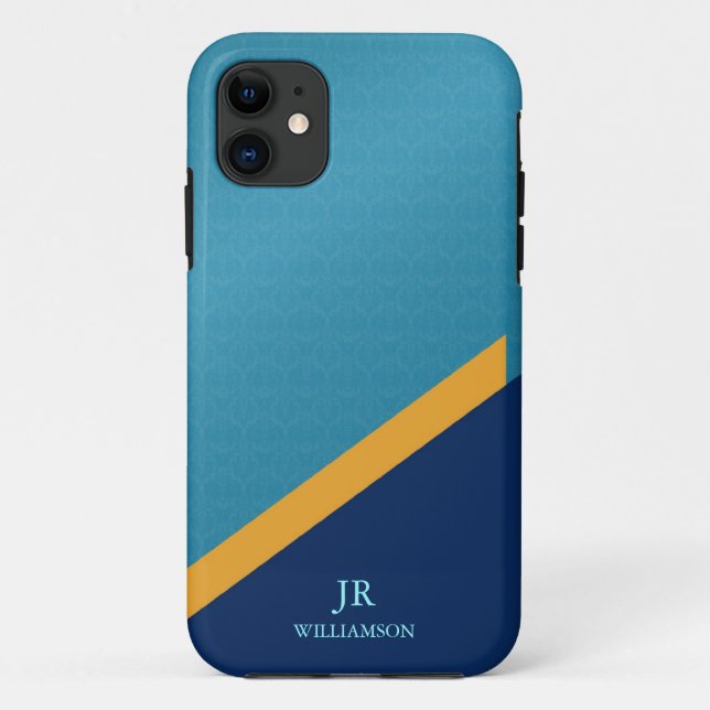 Modern Guy Damask iPhone4 Case-Mate™ Case-Mate iPhone Case (Back)