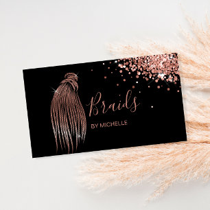 Modern Hair Braider, hair Salon for Braids Busines Business Card
