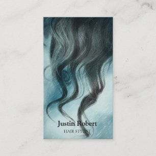 Modern Hair Curl Hairdresser Salon Business Card