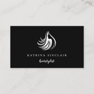 Modern Hair Salon Logo Professional Business Card