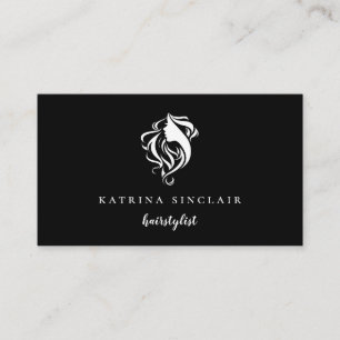 Modern Hair Salon Logo Professional Business Card