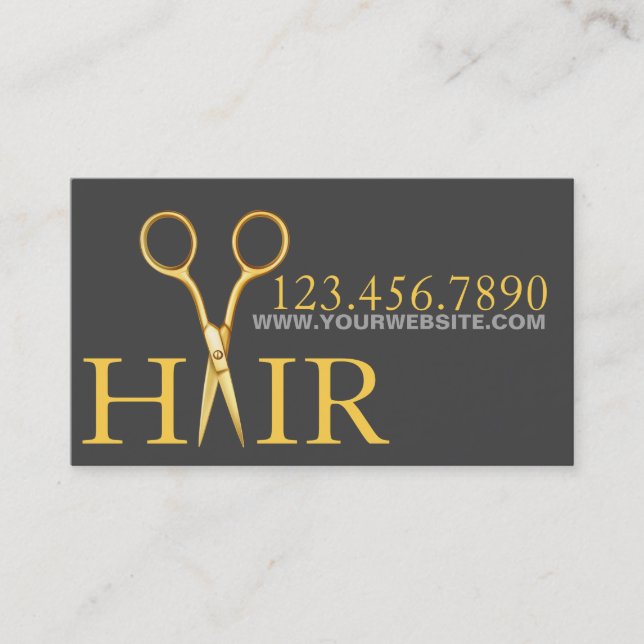 Modern Hair Salon Stylist Business Card (Front)