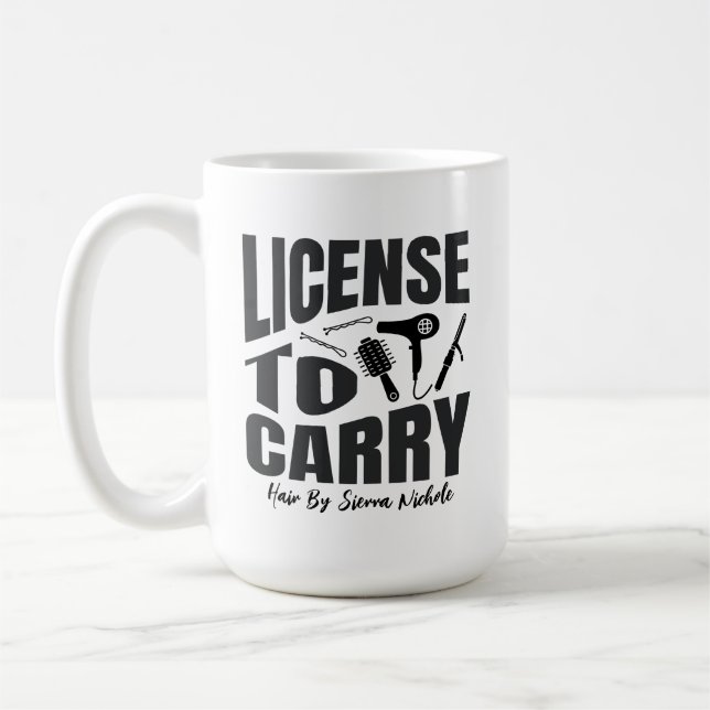 Modern Hair Salon Stylist  Coffee Mug (Left)