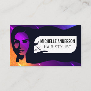 Modern Hair Stylist Beauty and Cosmetics Business Card