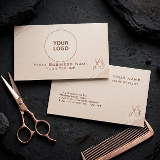 Modern Hair Stylist Business Card