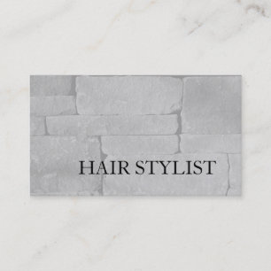 Modern Hair Stylist Grey Wall Design Professional Business Card