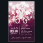 Modern Hair Stylist - Pink Glitter Sparkle Flyer<br><div class="desc">Modern Hair Stylist - Pink Glitter Sparkle flyer template for you.
(1) For further customisation,  please click the "customise further" link and use our design tool to modify this template. 
(2) If you need help or matching items,  please contact me.</div>