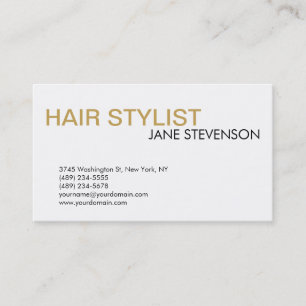 Modern Hair Stylist Professional Business Card