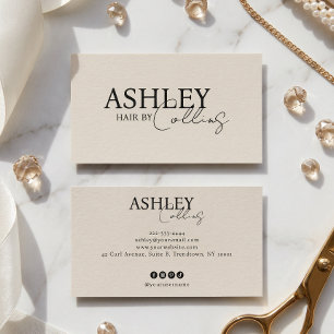 Modern Hair Stylist Salon Business Card