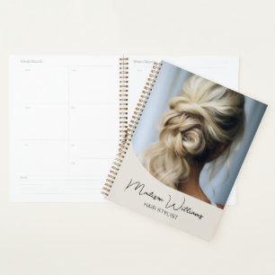 Modern Hair Stylist Salon Custom Photo Script Planner