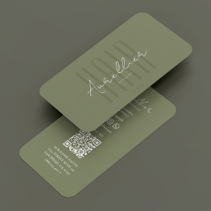 Modern Hairdo Braids Hair Stylist Beauty Sage Business Card