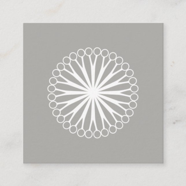 Modern Hairdresser Scissor Logo Square Business Card (Front)