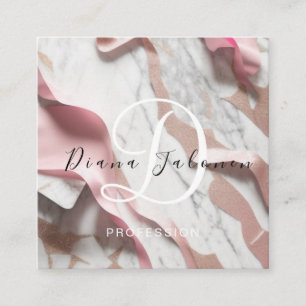 Modern Hairdresser Scissors Purple Drips Glitter Square Business Card