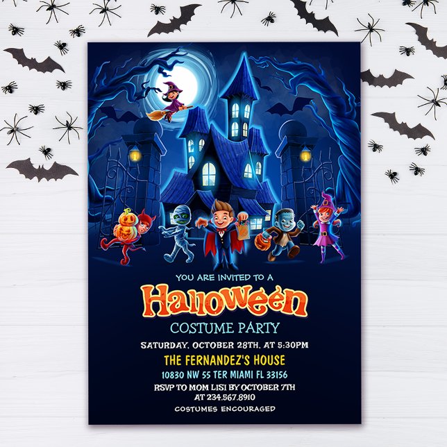 Modern Halloween Costume Party Birthday Invitation (Creator Uploaded)