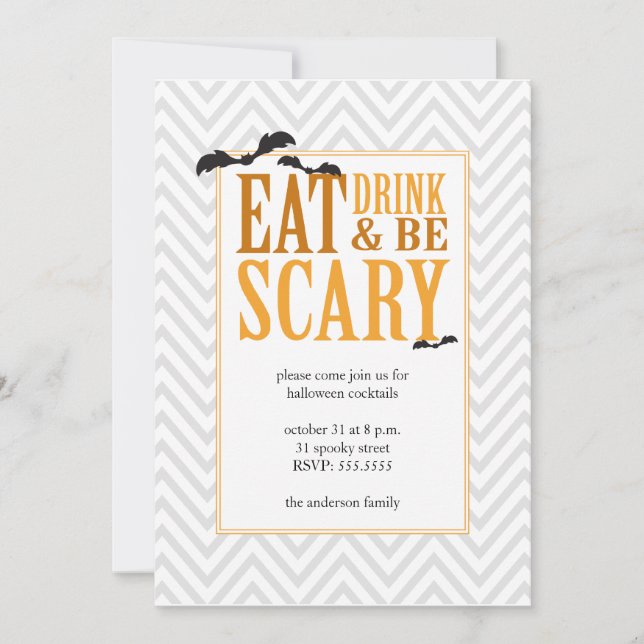 Modern Halloween Party Invitation (Front)