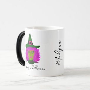 Modern Halloween Witch Glam Script Personalised  Magic Mug