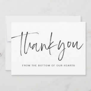 Modern Hand Brush Script Thank You Card