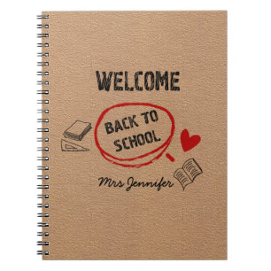 Modern Hand Drawn And Lettered Kraft Paper Notebook