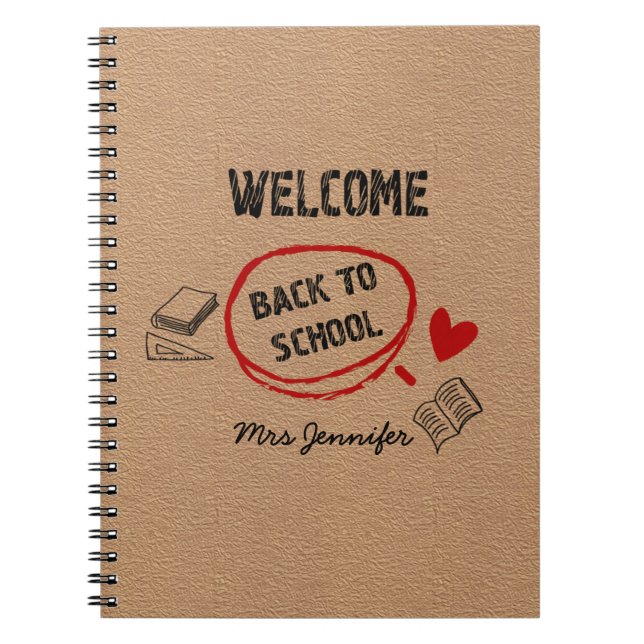  Modern Hand Drawn And Lettered Kraft Paper  Notebook (Front)