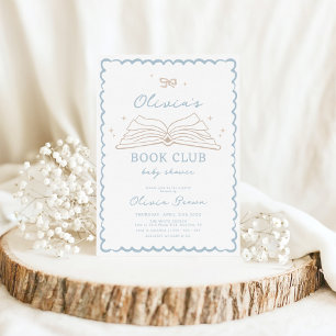 Modern Hand Drawn Book Baby Shower Invitation